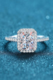 1 Carat Rectangle Moissanite Ring - OmniGlitz 
