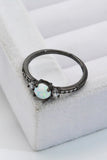 925 Sterling Silver Round Opal Ring - OmniGlitz 