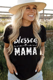BLESSED MAMA Graphic Tee - OmniGlitz 