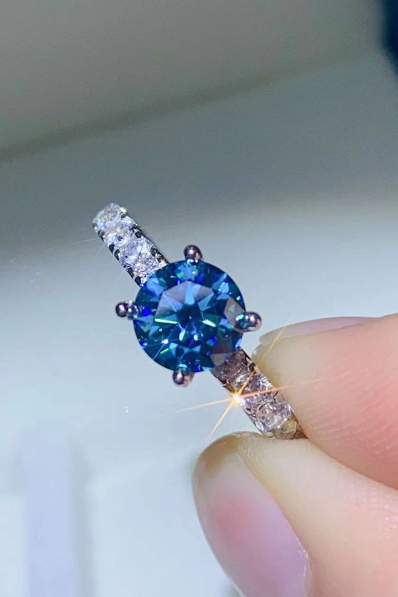 Future Style 1 Carat Moissanite Side Stone Ring - OmniGlitz 