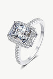 1 Carat Rectangle Moissanite Ring - OmniGlitz 