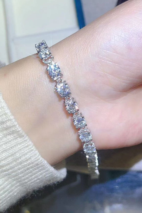 10 Carat Moissanite Platinum-Plated Bracelet - OmniGlitz 