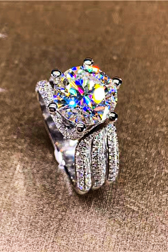 3 Carat Moissanite Three-Layer Ring - OmniGlitz 