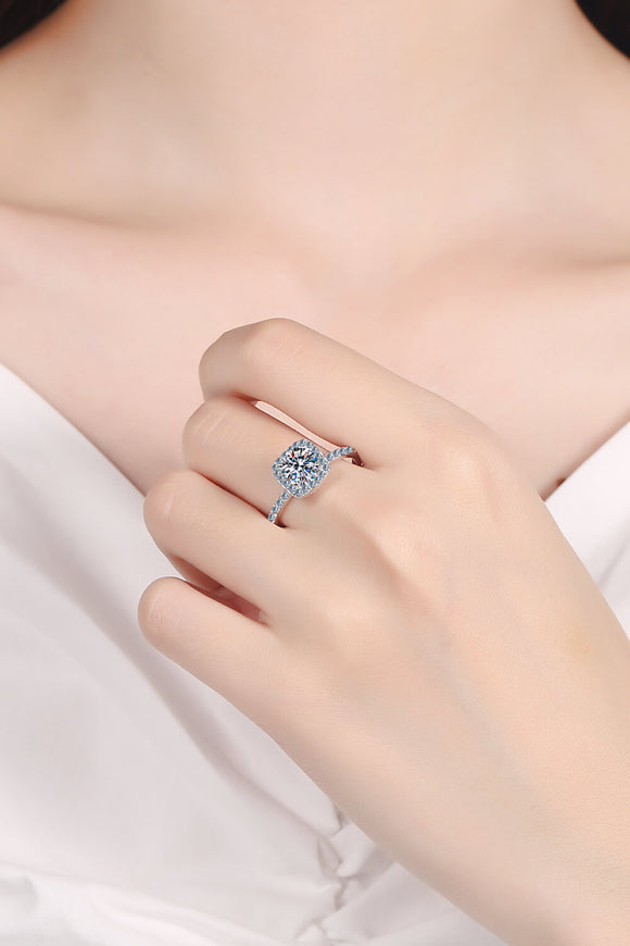 Square Moissanite Ring - OmniGlitz 