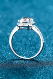 1 Carat Rectangle Moissanite Ring - OmniGlitz 