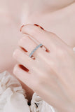 Moissanite Rhodium-Plated Ring - OmniGlitz 