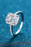 1 Carat Rectangle Moissanite Ring - OmniGlitz 