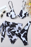 Animal Print Three-Piece Swim Set - OmniGlitz 