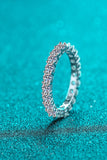 Moissanite Rhodium-Plated Ring - OmniGlitz 
