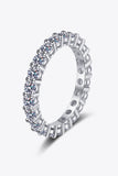 Moissanite Rhodium-Plated Ring - OmniGlitz 