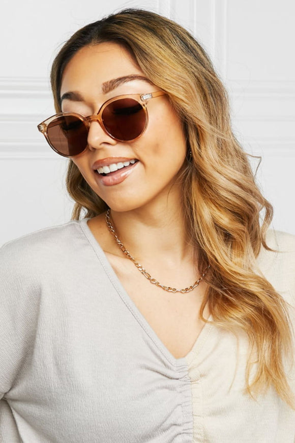 Round Full Rim Polycarbonate Frame Sunglasses - OmniGlitz 