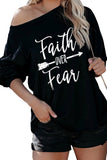 Faith OVER Fear Black Shirt - OmniGlitz 