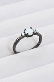 925 Sterling Silver Round Opal Ring - OmniGlitz 
